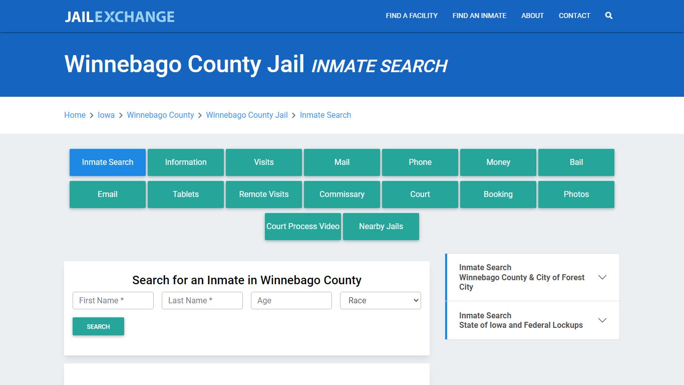 Winnebago County Jail, IA Inmate Search: Roster & Mugshots